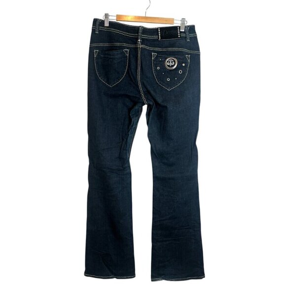 Dereon Women's Y2k Jeans Vintage Low Rise Size 11/12 Flare Leg - Picture 3 of 5